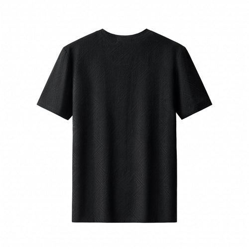 ETS06-Embossed Geo Texture Tee – El Baron-BLACK – view 1