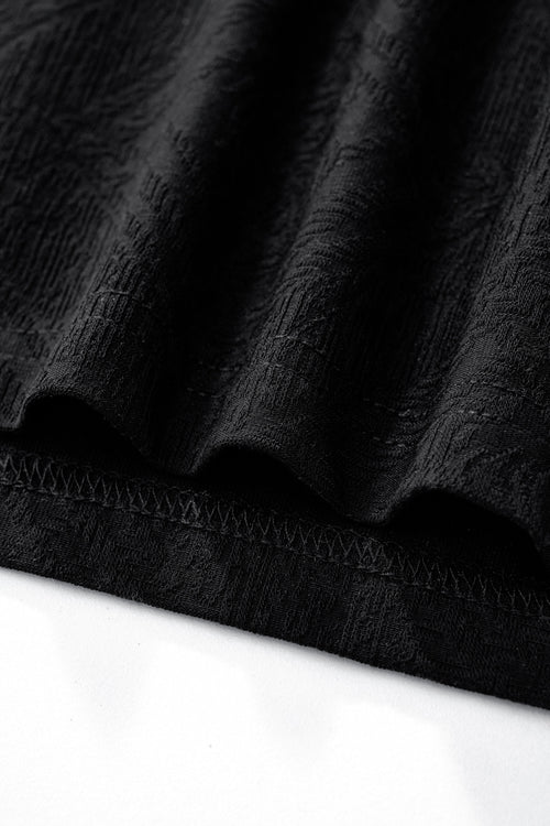 ETS06-Embossed Geo Texture Tee – El Baron-BLACK – view 5