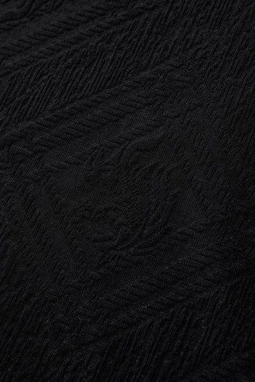 ETS06-Embossed Geo Texture Tee – El Baron-BLACK – view 7