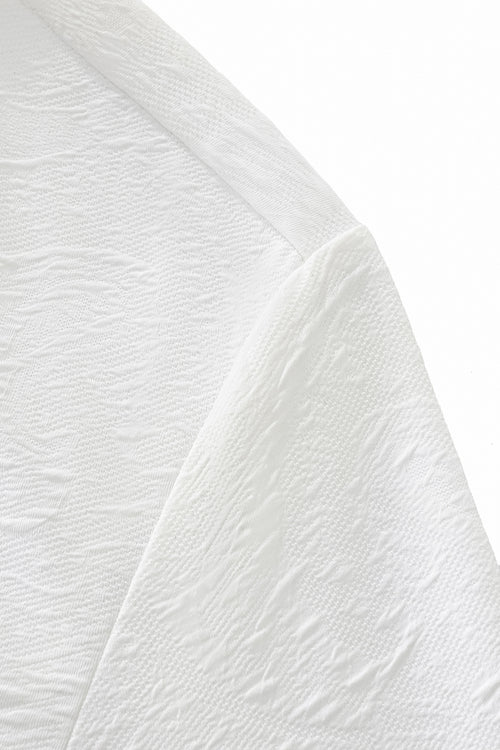 ETS07-Textured Wave Cotton Tee – El Baron-WHITE – view 3