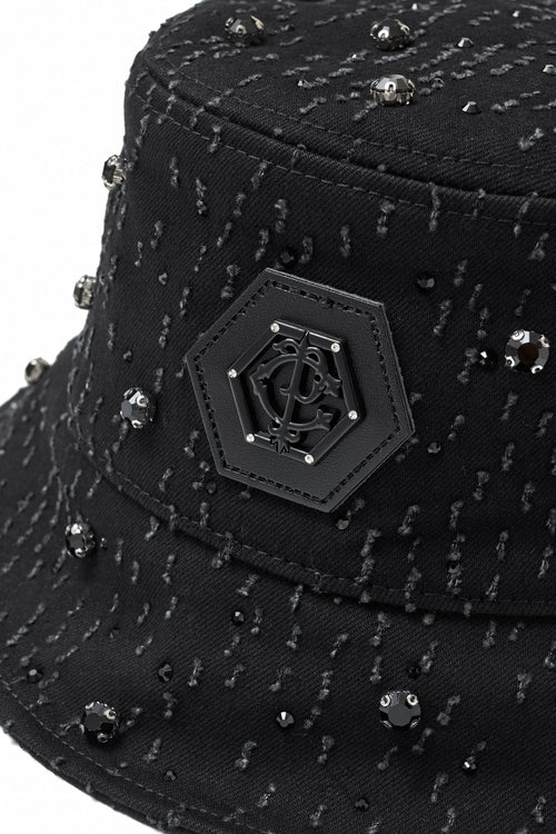 HAT425 - Sanctum Cross Denim hat-BLACK/BLACK – view 3