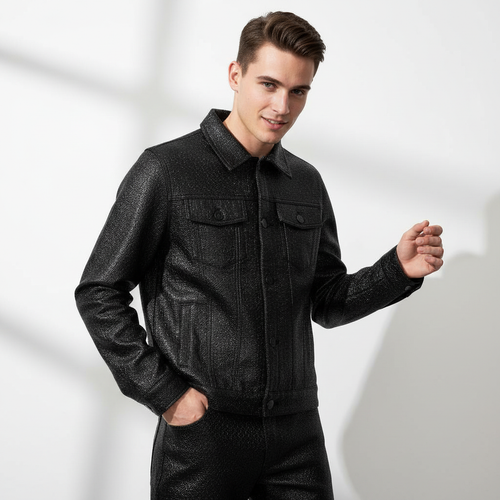 JJ-DJ606-Noir Statement Set-BLACK – view 1