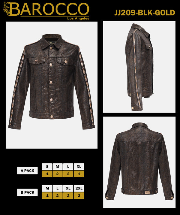 JJ209 - Embellish Edge-BLACK/GOLD