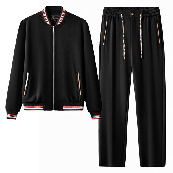 JS424 - Stratus Trim Tracksuit-BLACK