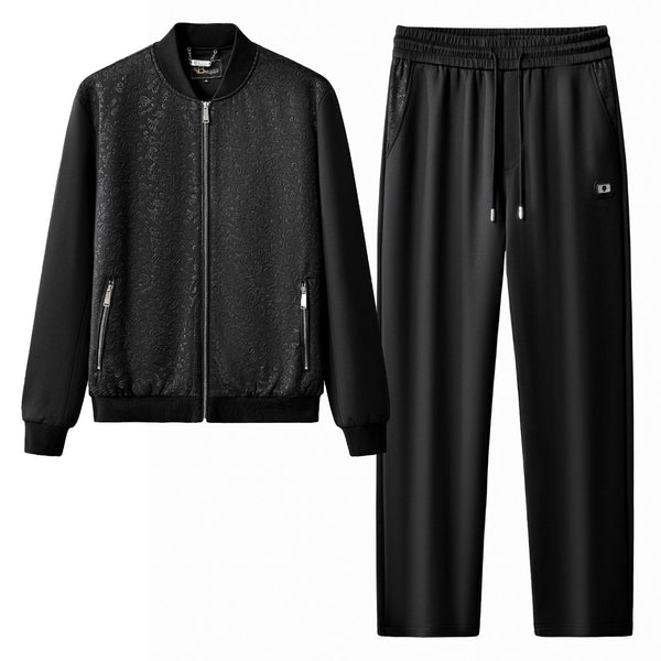 JS425 - Regalia Emboss Tracksuit-BLACK