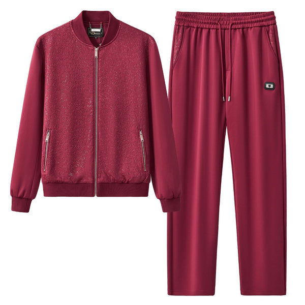 JS425 - Regalia Emboss Tracksuit-WINE
