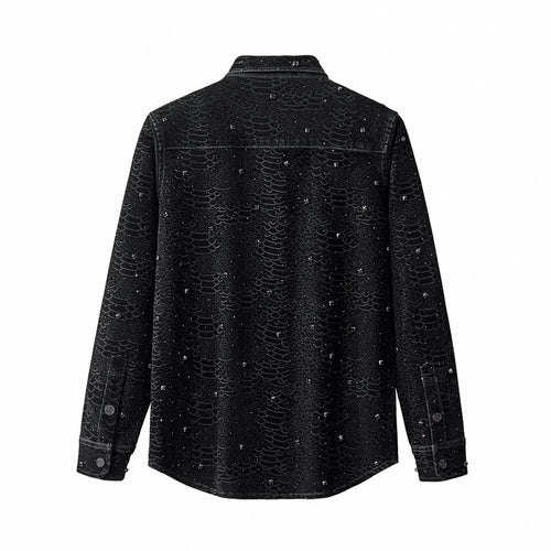 PJJ420 - Midnight Serpent Rhinestone Jacket-BLACK – view 1