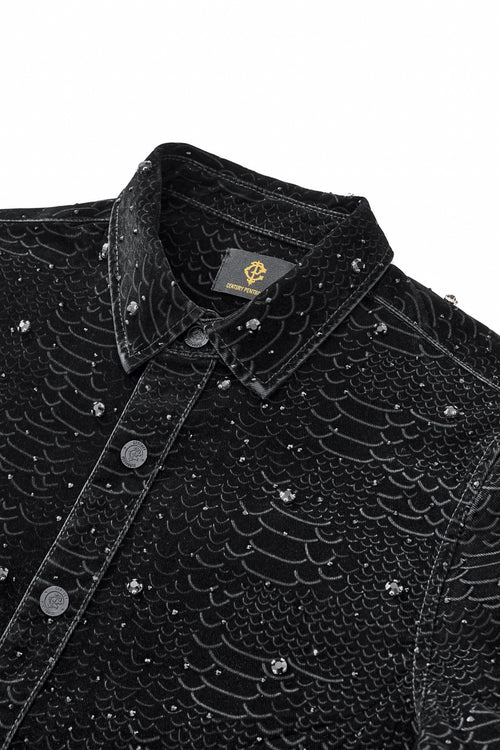 PJJ420 - Midnight Serpent Rhinestone Jacket-BLACK – view 6