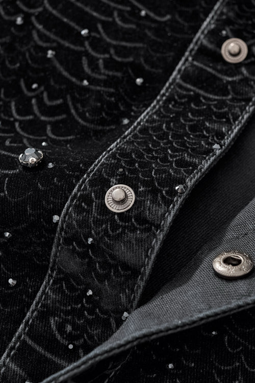 PJJ420 - Midnight Serpent Rhinestone Jacket-BLACK – view 2