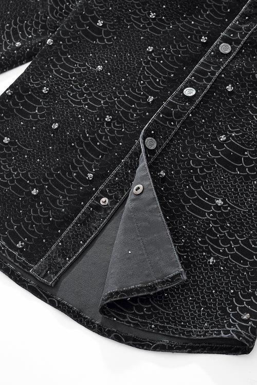 PJJ420 - Midnight Serpent Rhinestone Jacket-BLACK – view 3