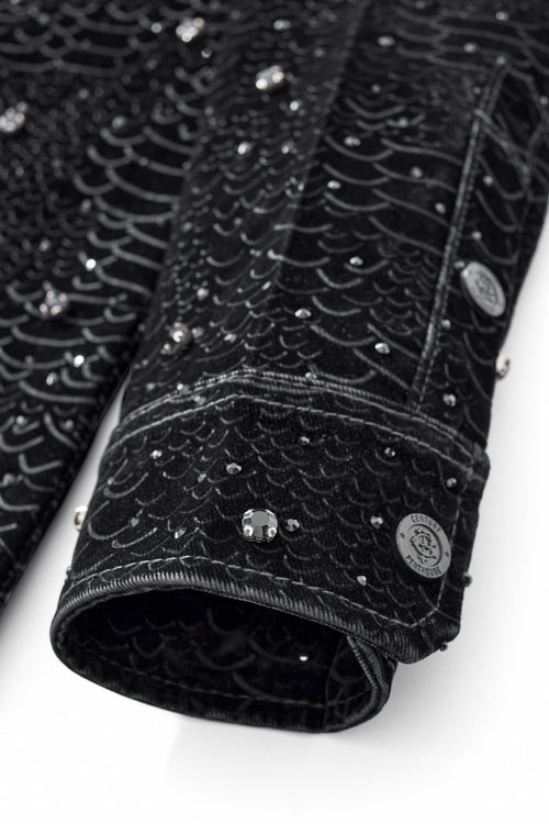 PJJ420 - Midnight Serpent Rhinestone Jacket-BLACK – view 4