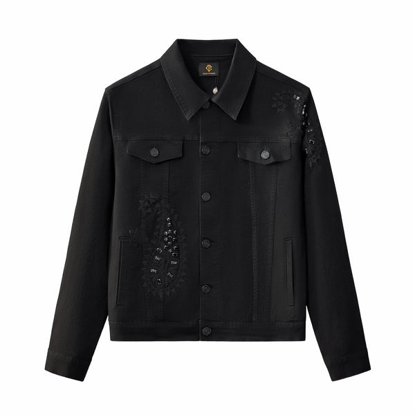 Chaqueta vaquera Eminence Paisley – Century Penthouse - NEGRO