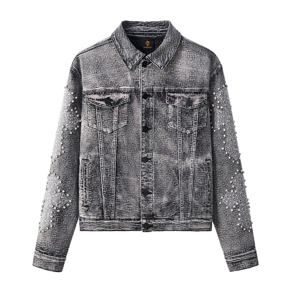 Chaqueta vaquera Sanctum Cross – Century Penthouse-GRIS