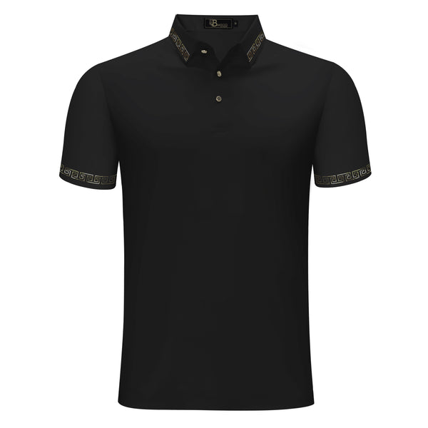 PS527 - Tranquil Thread Polo-BLACK/GOLD