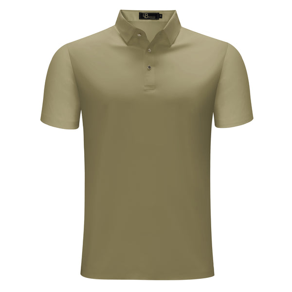 PS527 - Tranquil Thread Polo-KHAKI/GOLD
