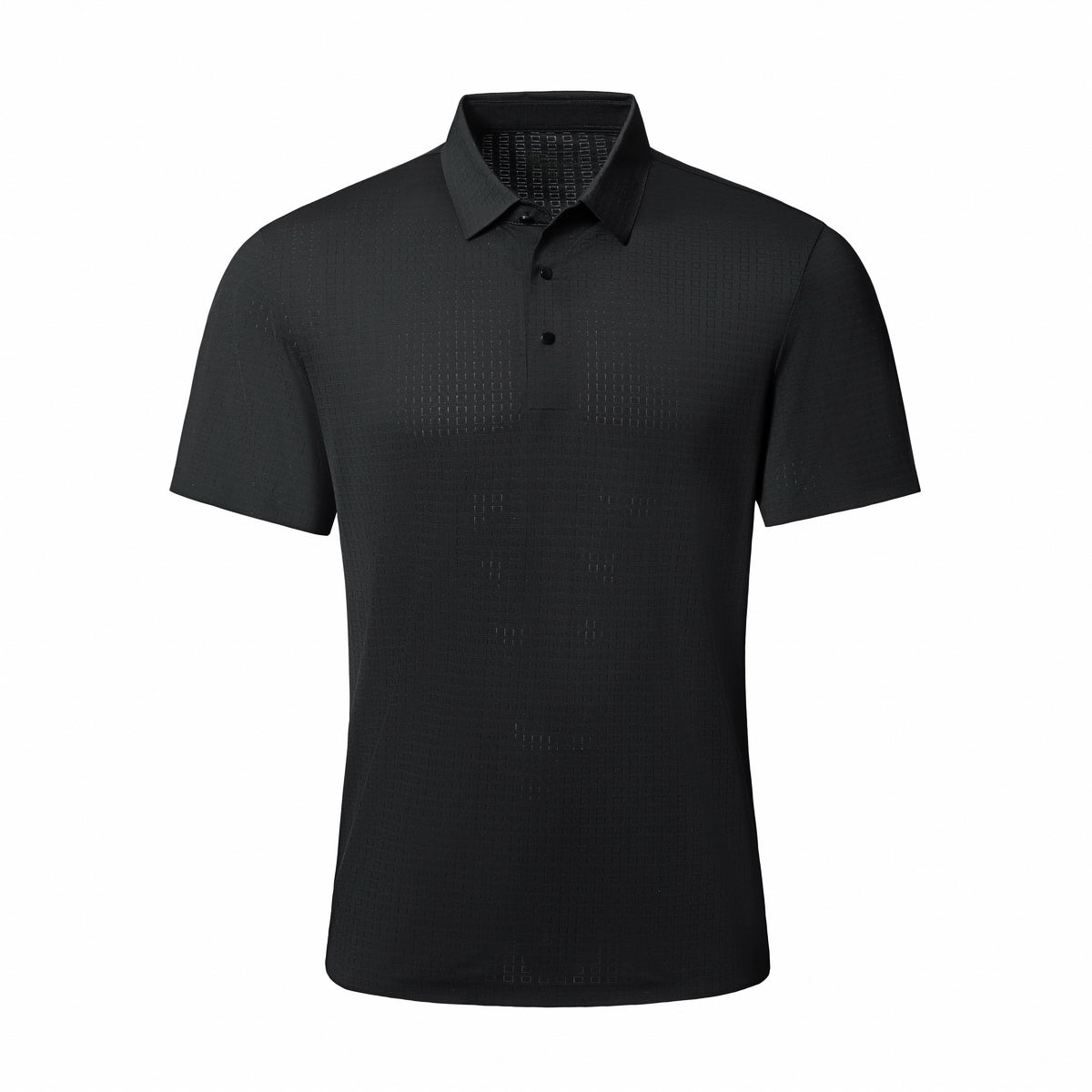 PS705 - Grid Texture Stitchless Polo-BLACK – BAROCCO wholesale polo shirts