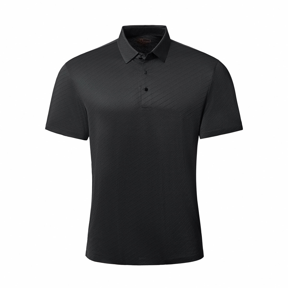 PS708 - Diagonal Texture Stitchless Polo-BLACK – BAROCCO wholesale polo shirts