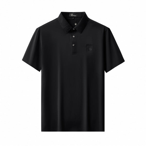 PS810-Embossed Crest Performance Polo-BLACK
