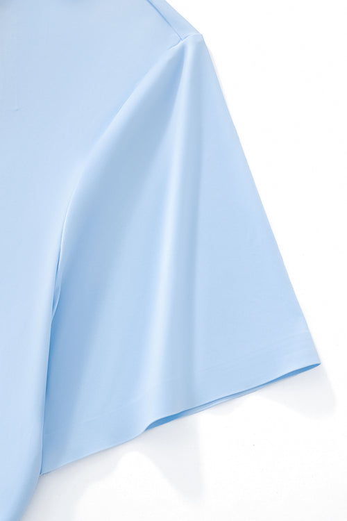 PS810-Embossed Crest Performance Polo-SKY BLUE – view 4