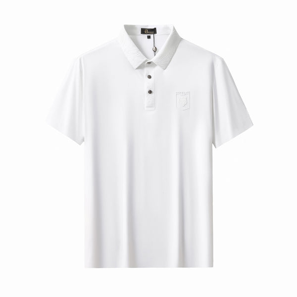 PS810-Embossed Crest Performance Polo-WHITE