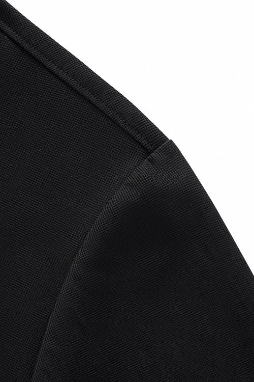 PS812-Ventura Zip Performance Polo-BLACK – view 3