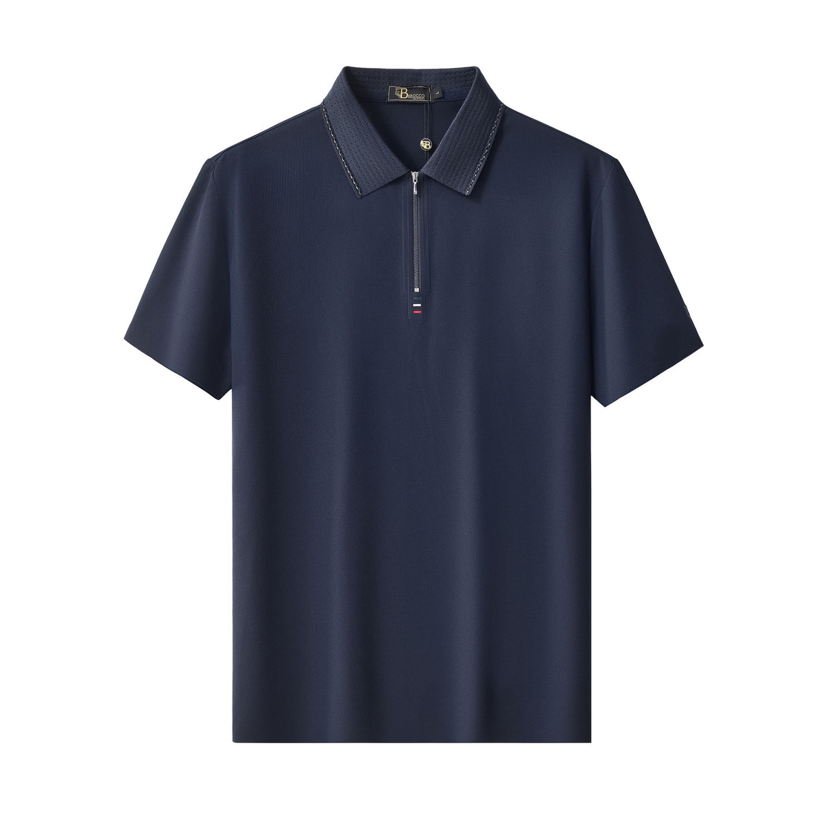 PS812-Ventura Zip Performance Polo-NAVY – BAROCCO wholesale polo shirts