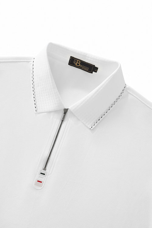 PS812-Ventura Zip Performance Polo-WHITE – view 2