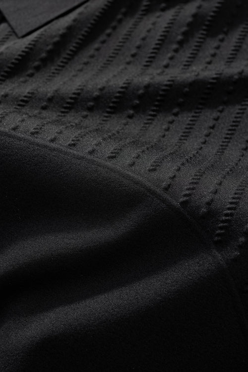 PS814-Seamless Linear Texture Polo-BLACK – view 6