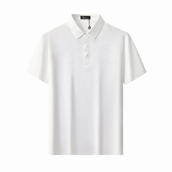 PS815-Seamless Horizon Texture Polo-WHITE