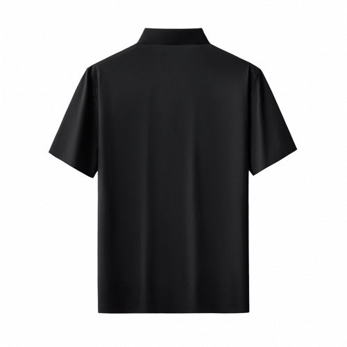 PS816-Perforated Shoulder Performance Polo-BLACK – view 1
