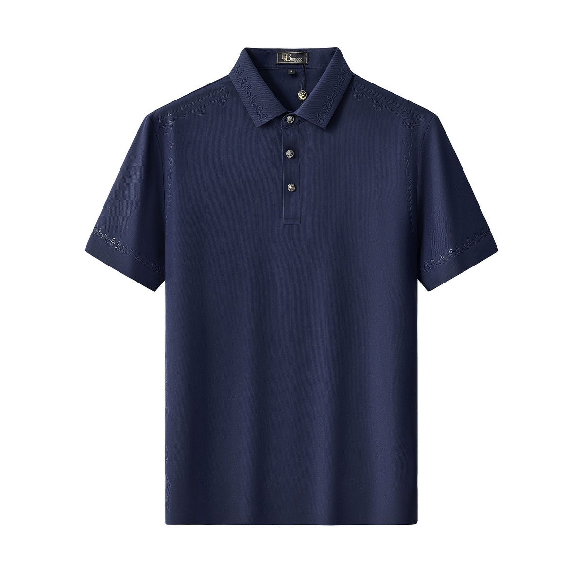PS923 - Ornate Trim Polo-NAVY – BAROCCO wholesale polo shirts