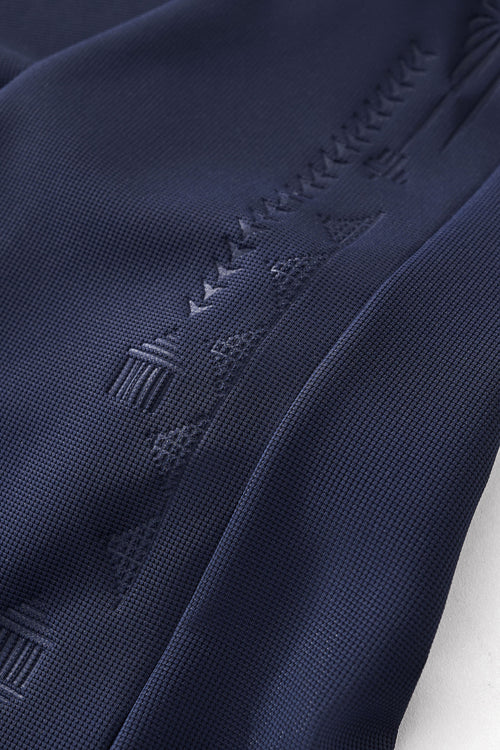 PS923 - Ornate Trim Polo-NAVY – view 7