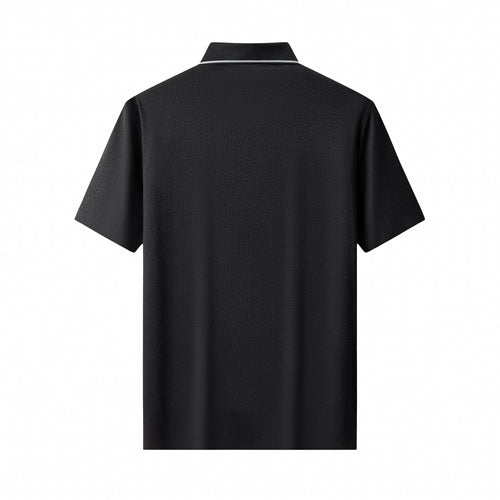 PSL2000-Seamless Mosaic Texture Polo-BLACK – view 1