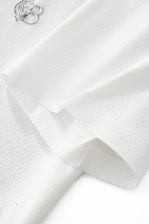 PSL2000-Seamless Mosaic Texture Polo-WHITE – view 4