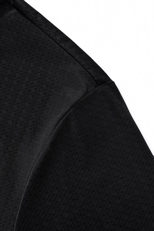 PSL2001-Seamless Horizon Zip Polo-BLACK – view 3
