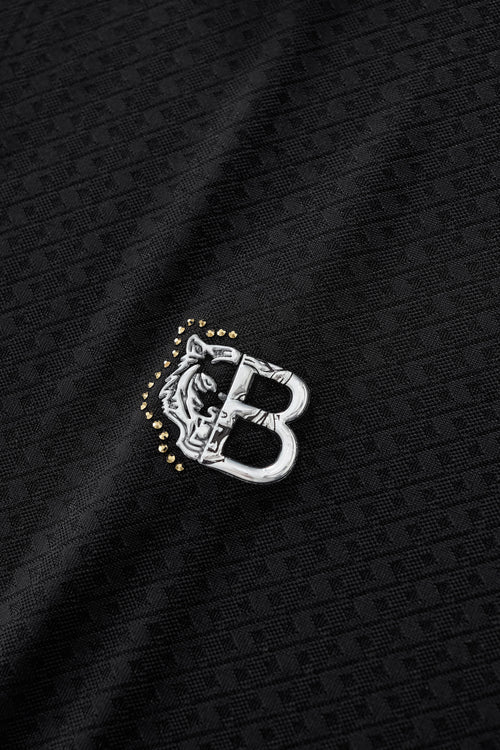 PSL2001-Seamless Horizon Zip Polo-BLACK – view 5