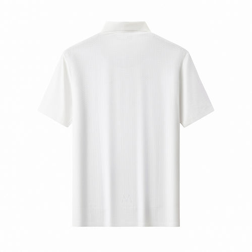 PSL2001-Seamless Horizon Zip Polo-WHITE – view 1