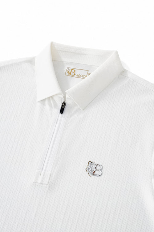 PSL2001-Seamless Horizon Zip Polo-WHITE – view 2