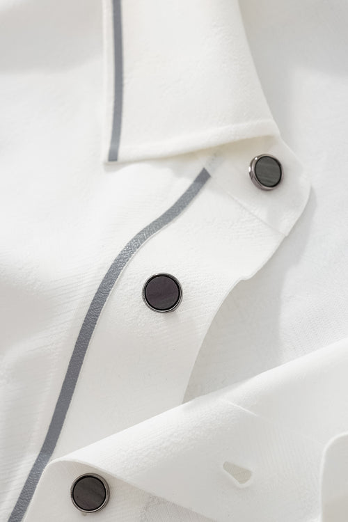 PSL2002-Seamless Chevron Texture Polo-WHITE – view 6