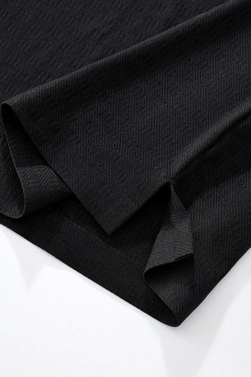 PSL2003-Seamless Geo Texture Polo-BLACK – view 7