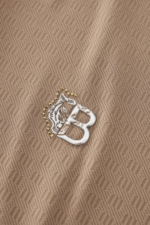 PSL2003-Seamless Geo Texture Polo-KHAKI – view 5