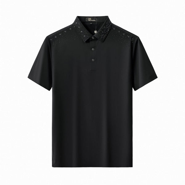 PSR200-Lustre Trim Polo-BLKBK