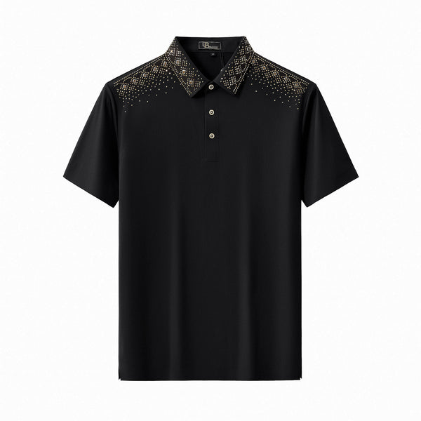 PSR200-Lustre Trim Polo-BLKGD