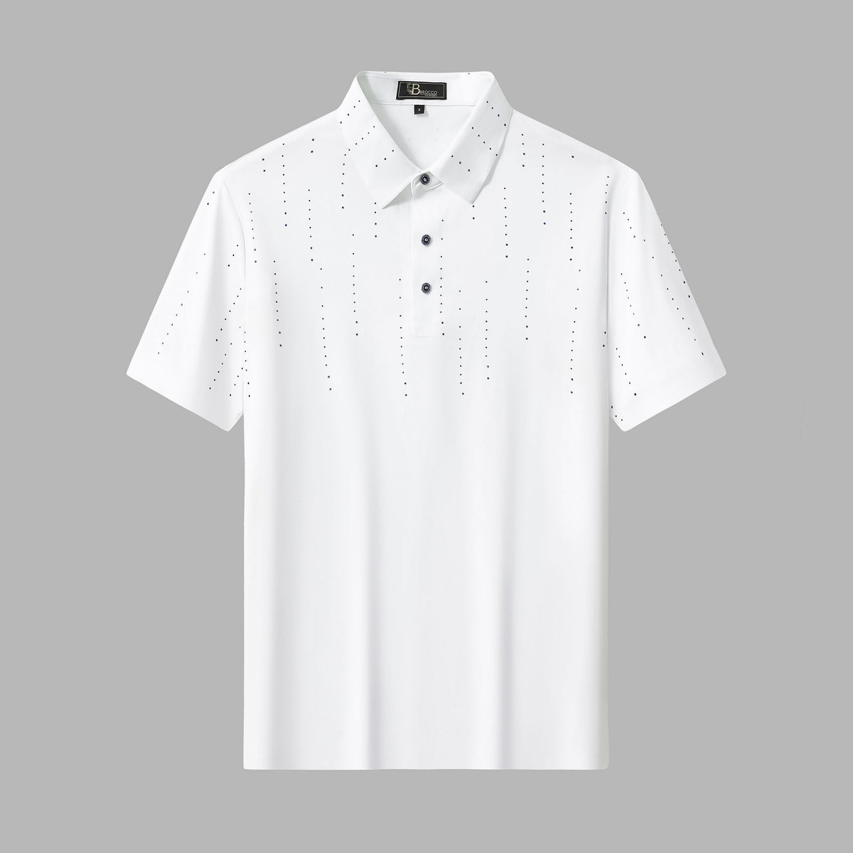 PSR203-Midnight Crystal Cascade Polo-WHITE/ROYAL – BAROCCO wholesale polo shirts