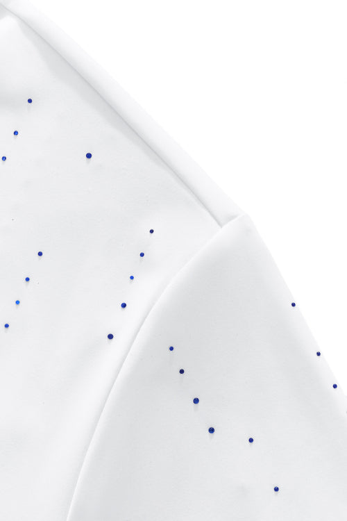 PSR203-Midnight Crystal Cascade Polo-WHITE/ROYAL – view 3