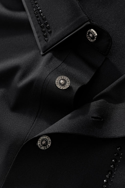 PSR204-Regal Crystal Pocket Polo-BLACK/BLACK – view 6