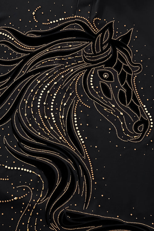 PSR206-Imperial Stallion Crystal Polo-BLACK/GOLD – view 5