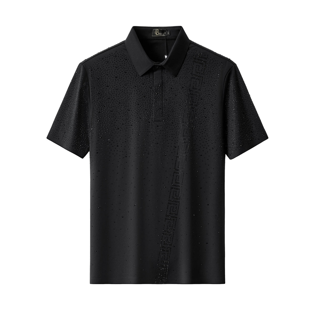 PSR207-Royal Key Crystal Polo-BLACK/BLACK – BAROCCO wholesale polo shirts