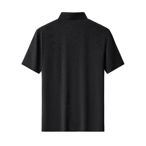 PSR207-Royal Key Crystal Polo-BLACK/BLACK – view 1