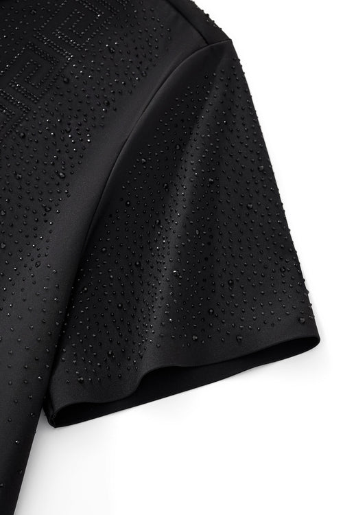 PSR207-Royal Key Crystal Polo-BLACK/BLACK – view 3